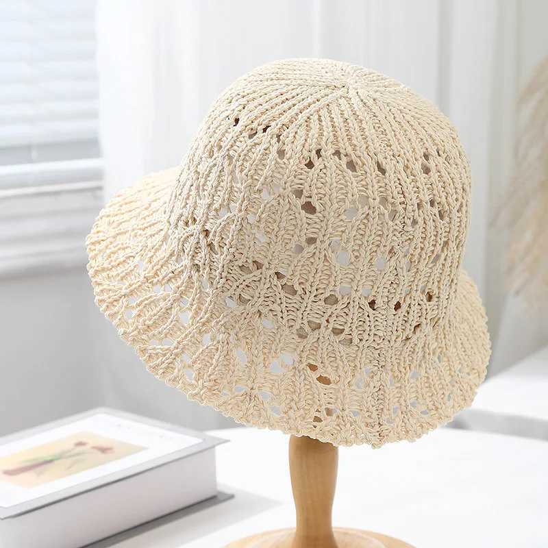 Spring Summer Hats For Womens Knitted Bucket Hat For Breathable Solid Sun Hat Casual Minimalist Design For Outdoor Travel Daily W250602