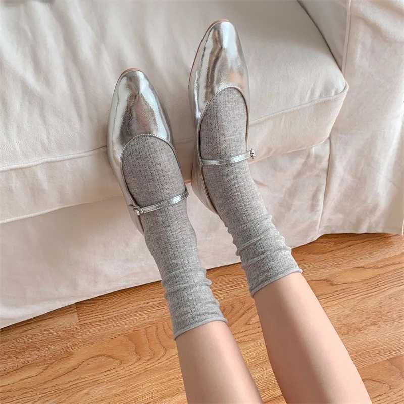 4 Pairs Socks For Women Thin Summer New Candy Color Hollow Out Loose Socks Womens Casual Basic Sweet Girls Fashion Long SocksT250602