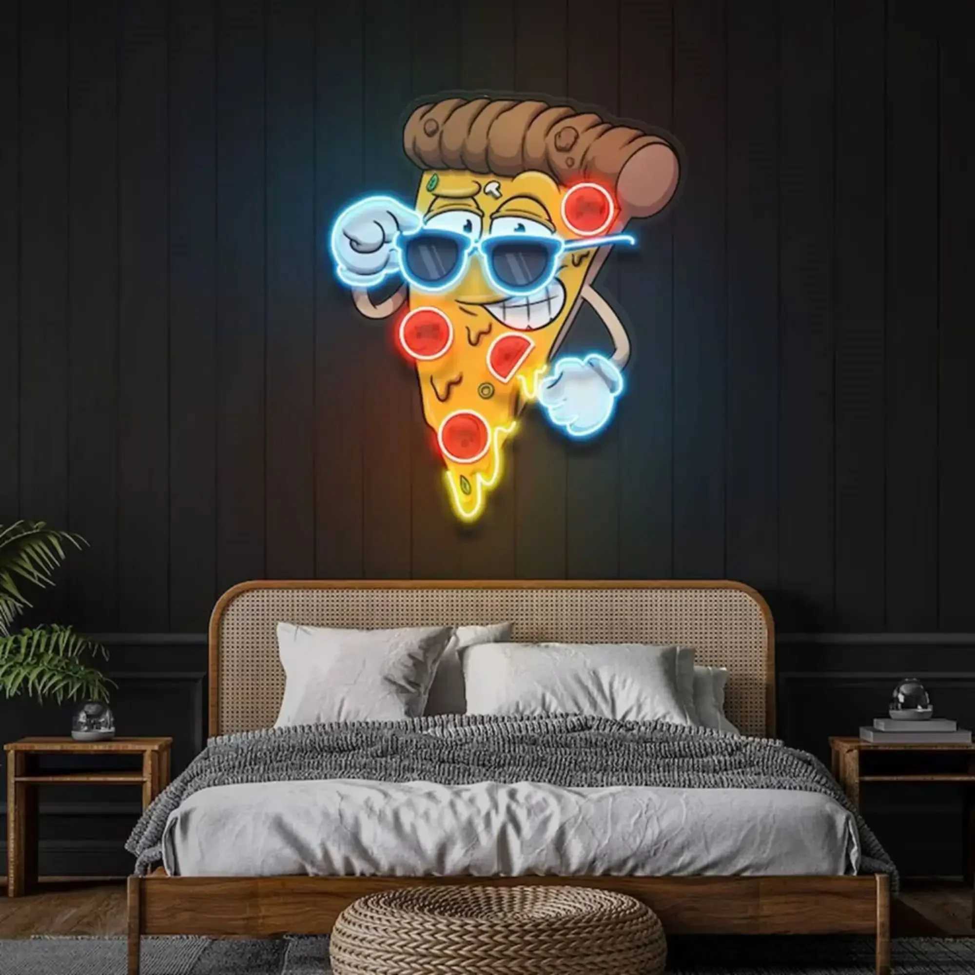 Pizza Neon Sign for Wall Decor USB LED Neon Light Sign Beer Pub Bar Pizza Store Restaurant Business AD Decor Birthday Gift PartyXJ250602