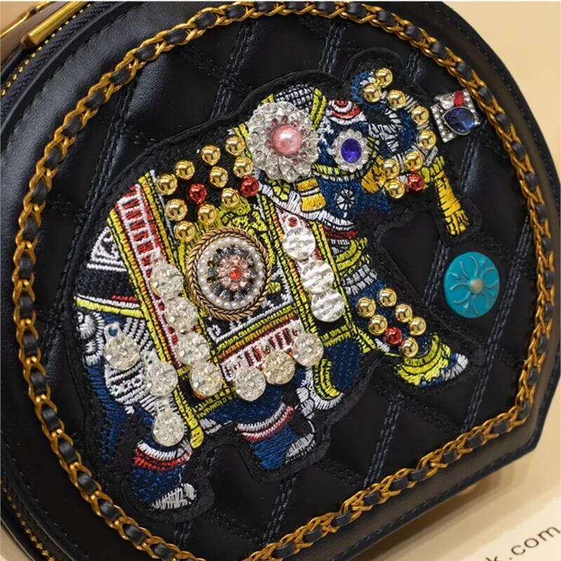 Women's Handbag 2024 New Light Brand Single Shoulder High-End Texture Designer Small Round Bag, Crossbody
