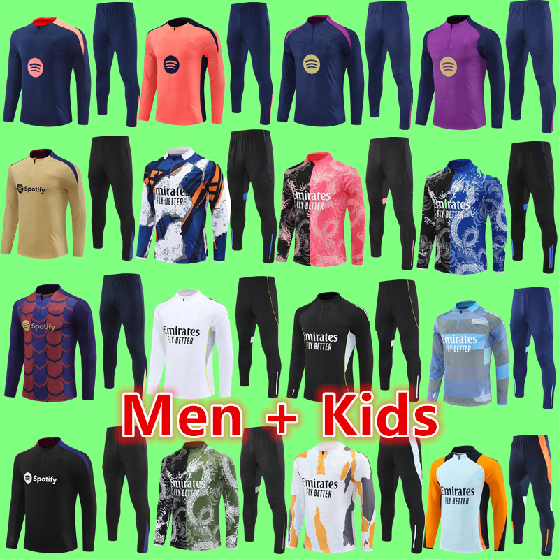 2025 2026 PEDRI TRACKSUIT Camisetas de soccer Jerseys training suit GAVI 24/25/26 Half Zip LEWANDOWSKI LAMINE YAMAL men and kids set football tracksuit outfit