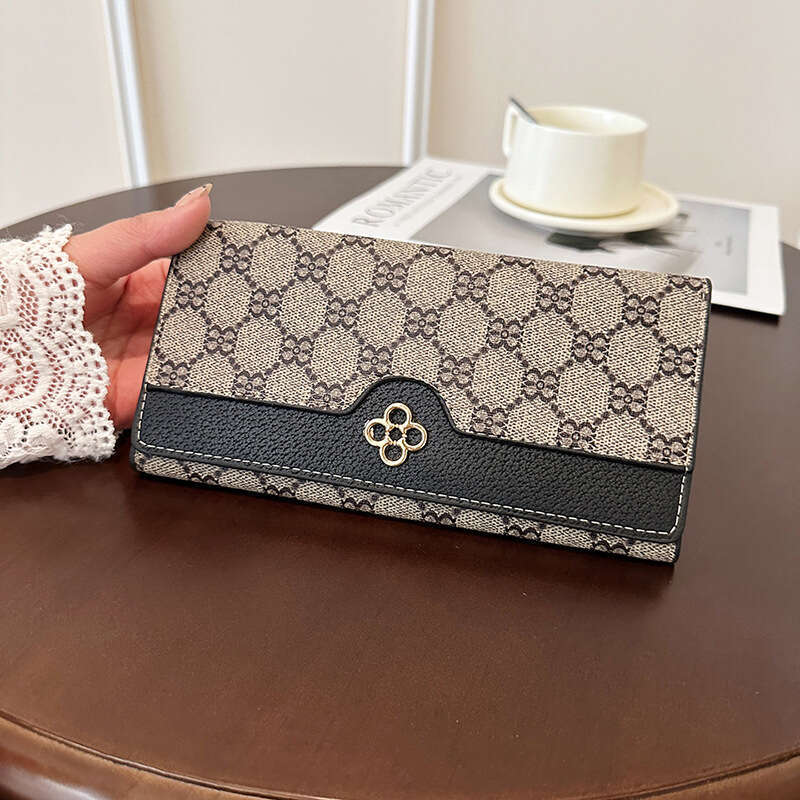 Large Capacity Multi-Card Slot Women's Printed Long Classic Short Wallet