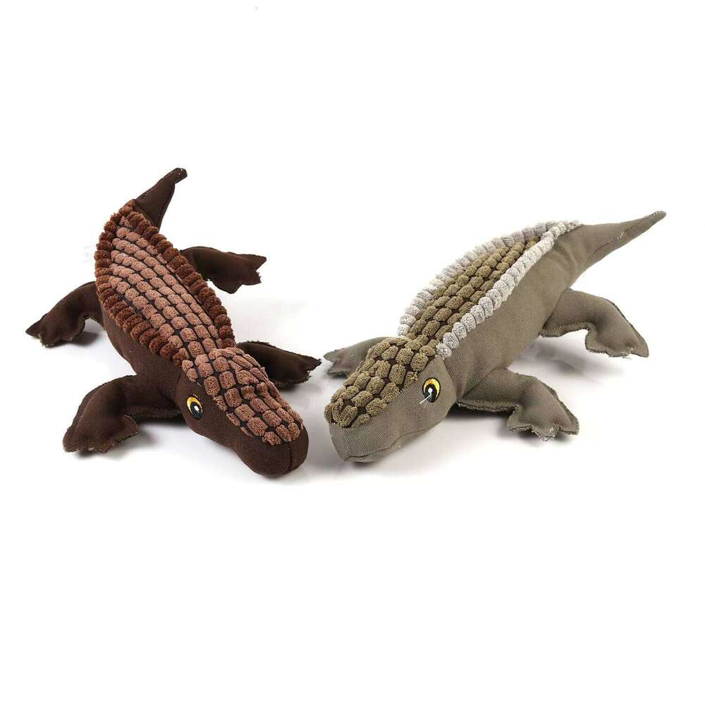 Cute Fashion Gray Squeaky Teething Pet Plush Dog Toy Y260128