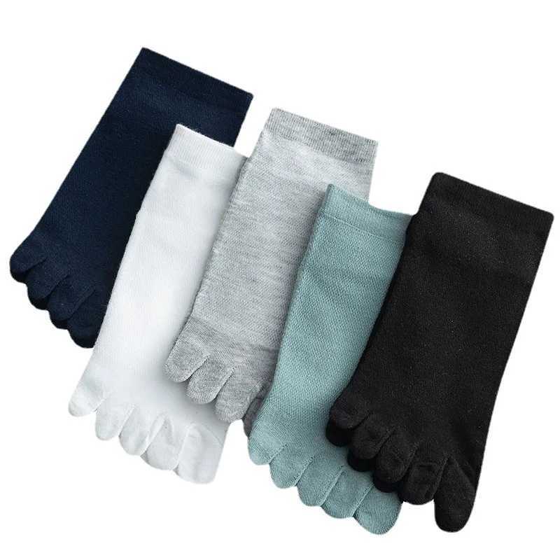 5 Pairs Men Summer Mesh Socks Five Finger Sock Low Cut Toe Socks with Separate Fingers Cotton Sports Socks W250603