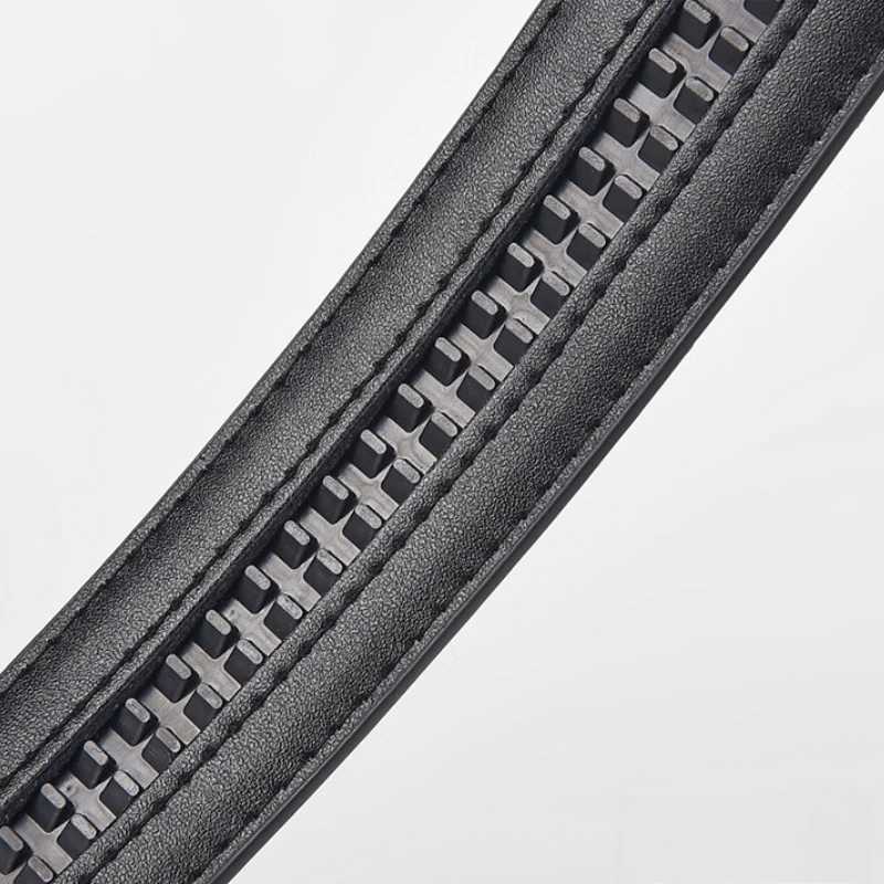 3.5cm Width Genuine Leather Luxury Automatic Buckle Belt Men Black Coffee Cowhide Belt High Quality Body Without Buckle StrapXJ250602