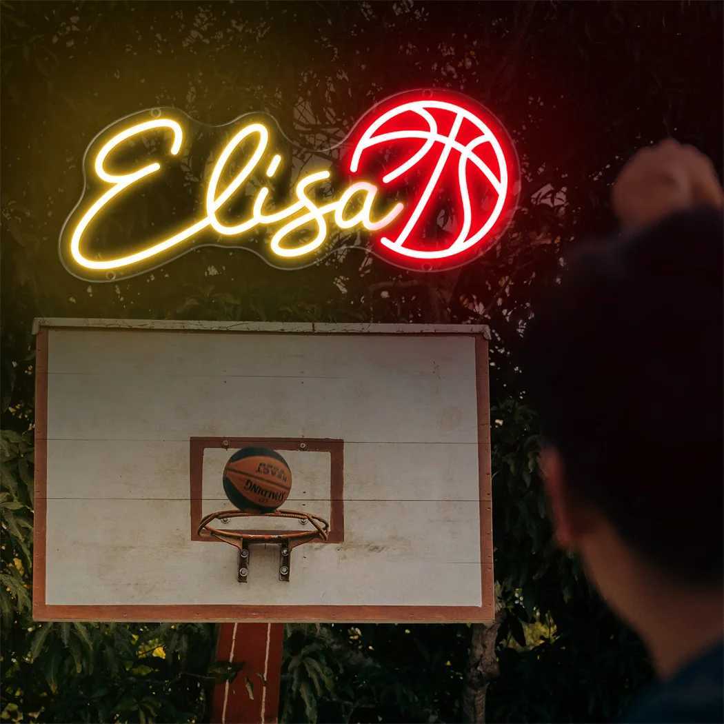 Custom Basketball Neon Sign USB Powered Adjustable LED Brightness Customizable Design for Gift Birthday Custom Neon Signs XJ250602