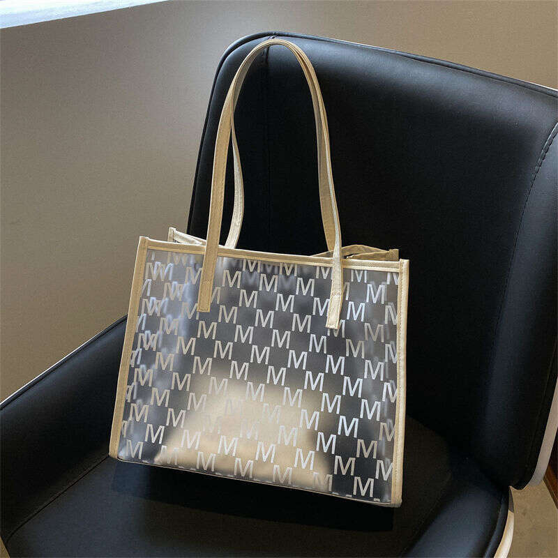 2025 Summer New Transparent Tote Bag for Women - Large Capacity Trendy Jelly Shoulder Bag | Versatile Stylish Clear Handbag