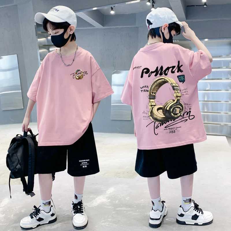 Children Short Sleeve T-shirts Korean Version Kids Clothing Boy Baby Cotton Tees 2-10 Years Summer American High Street Tops T250603