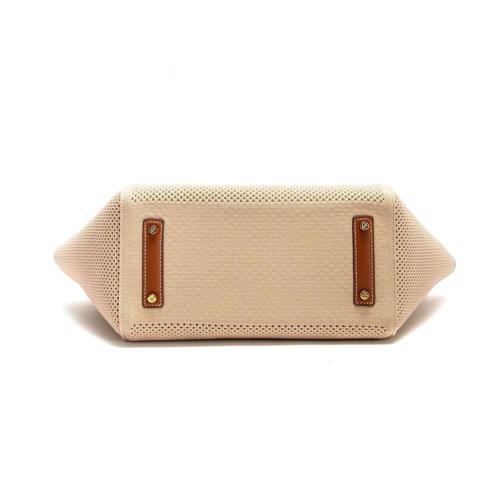 tote summer new fabric hollow design large capacity beach bag womens outdoor storage 250603