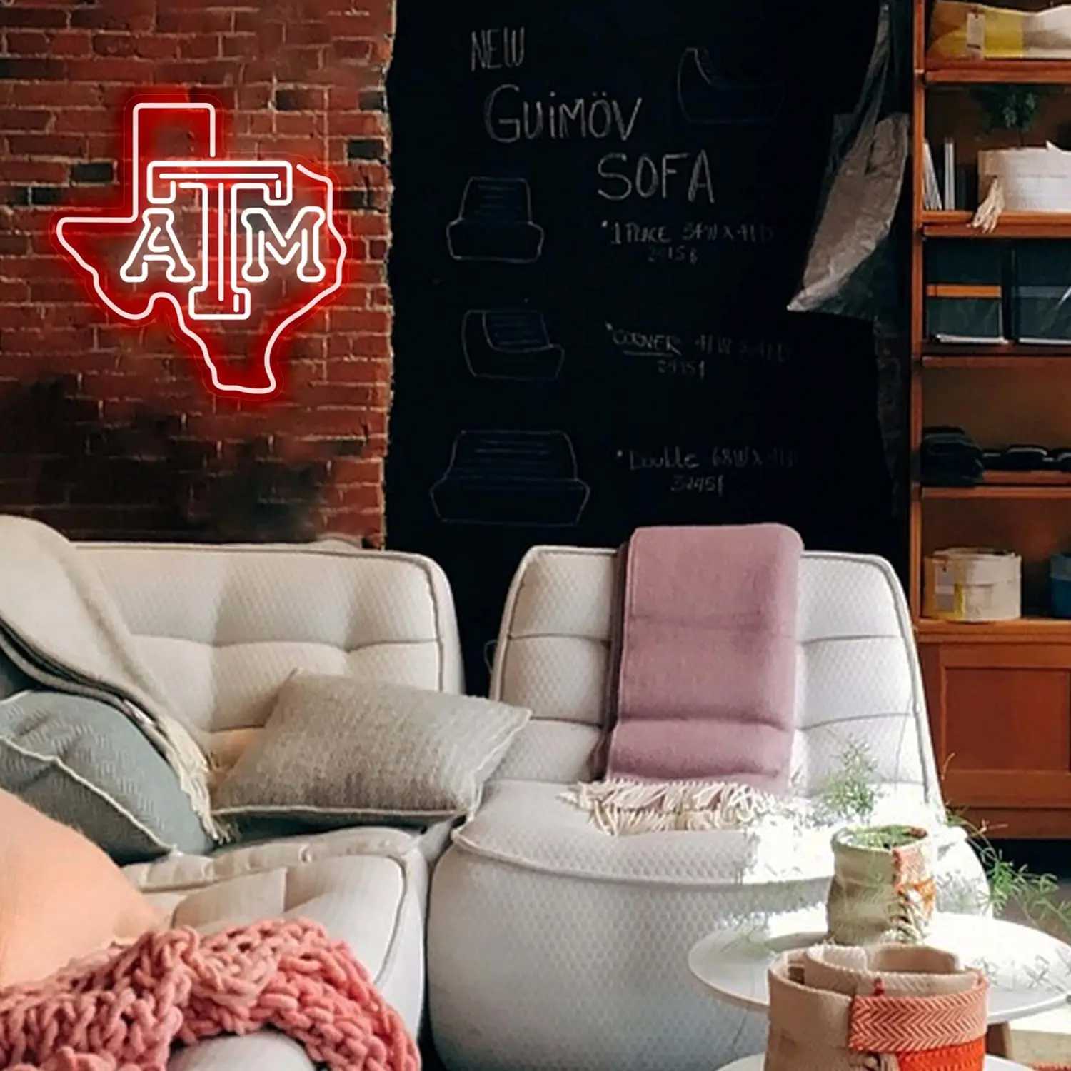 ATM Leaf Neon Sign USB Powered Dimmable LED Neon Light for Dorm Bedroom Man Cave Living Room Bar Shop Store Wall Decor XJ250602