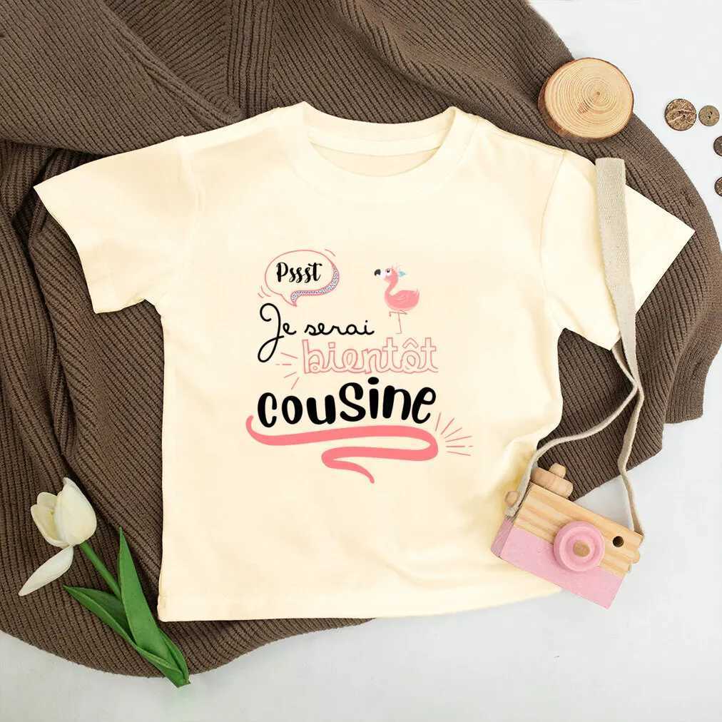 I Will Soon Be A Cousin Printed Kids Shirt Baby Announcement Boys Girls T-shirt Child Summer Tee Toddler Short Sleeve Retro Tops T250603