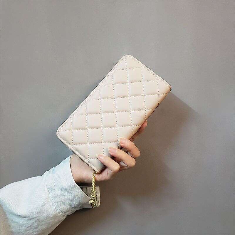 Ins New Style Quilted Long Women's Small Wallet Coin Purse Phone Clutch Card Holder Fashion