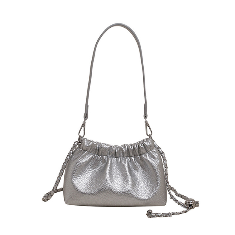 designer 2025 Trend Underarm Bag High-End Cloud Pleated Bag Women's Bag High-End Shoulder Crossbody Bag Chain Bucket Bag