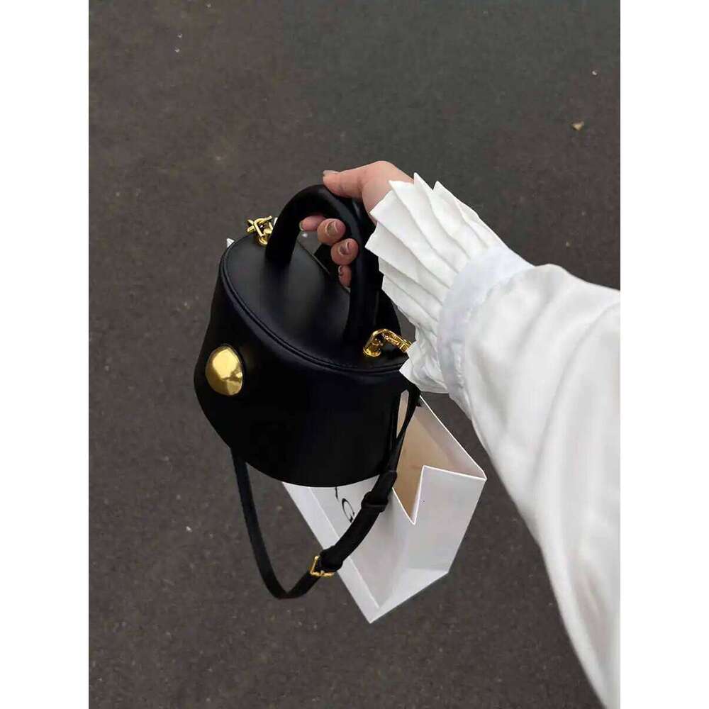 Handbag Women's Spring Summer New PU Soft Face Half Round Box Multi Color Versatile Bucket Single Shoulder Crossbody Bag