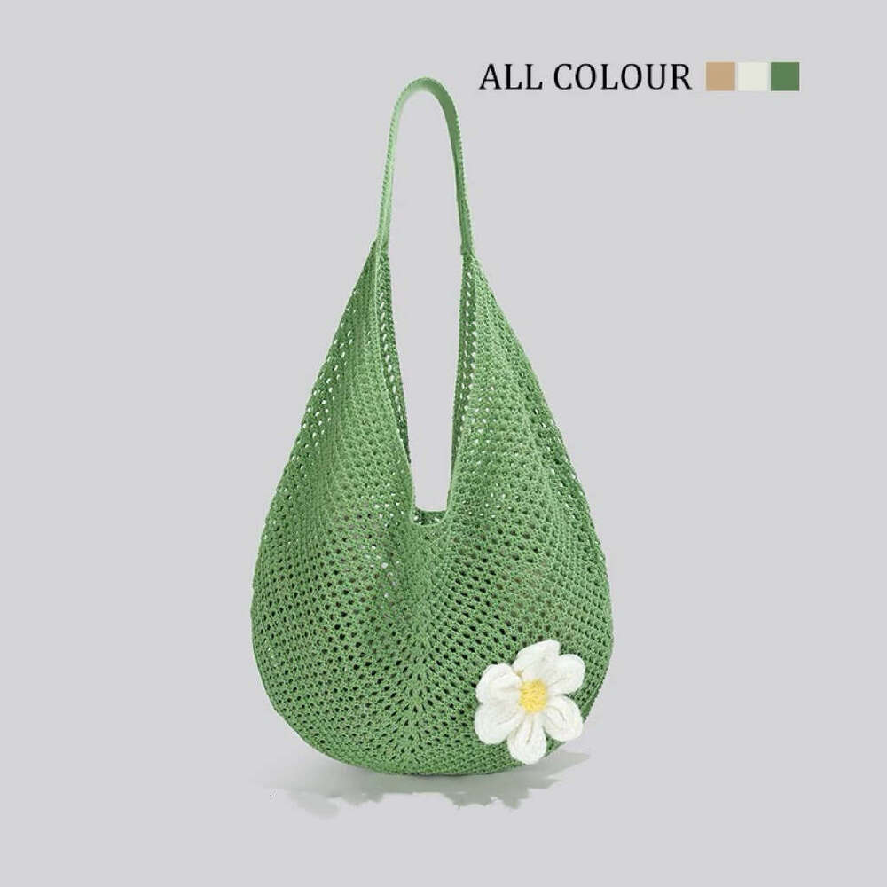 Comparable Bean Large Capacity Woven Shoulder Underarm Tote for Women New Summer Casual Vacation Beach Bag