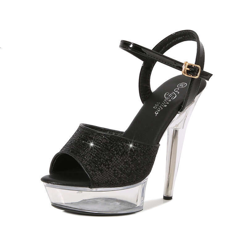 Super High Heels 13Cm Patent Leather Super Heels Crystal Stiletto Rhinestone Waterproof Platform Sexy Extreme High Sandals Platform High Heels