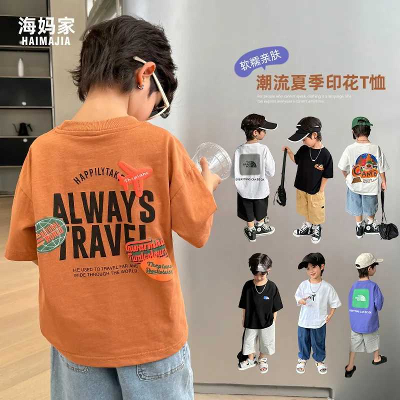 Korean Fashion Cotton Tops for Kids Cute Cartoon Printed Oversized Tees with Buttery Soft Fabric Comfortable Daily Wear T-Shirts T250603