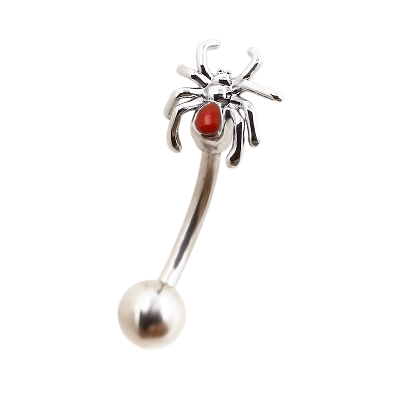 JHJT 16G Spider Curved Barbell Eyebrow Rings Stainless Steel Cartilage Daith Earrings Belly Eyebrow Piercing Jewelry 250530