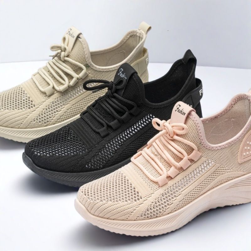 Casual Shoes Spring Summer Thin Mesh Hollow Breathable Casual Sports Flyknit Soft Sole Lightweight Women S Running Shoes Ddmysaturn