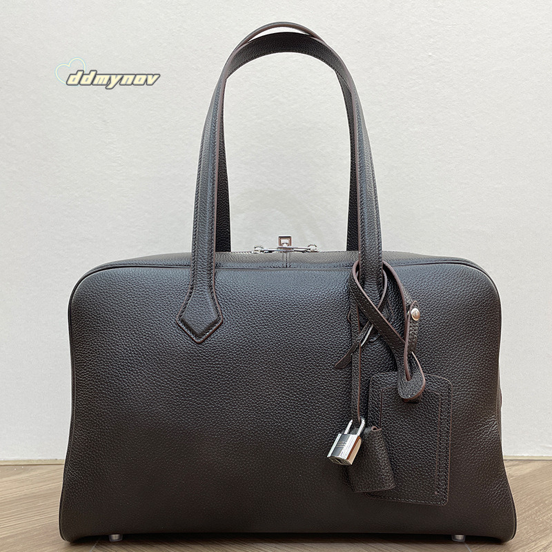 2024 New TC Victoria Genuine Leather Women's Boston Commuter Large Capacity Shoulder Bag Handbag ddmynov