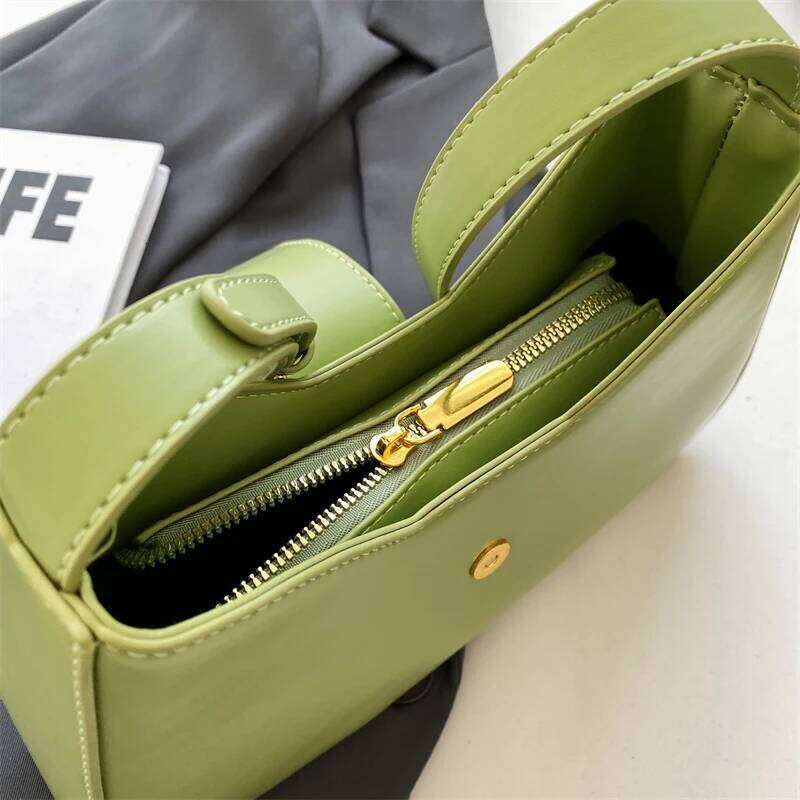 Women's Bags Designer MOODS Branded Shoulder Bags For Women 2023 Designer Purse And Handbags Pure Color PU Leather Underarm Side Bag Sac A Main