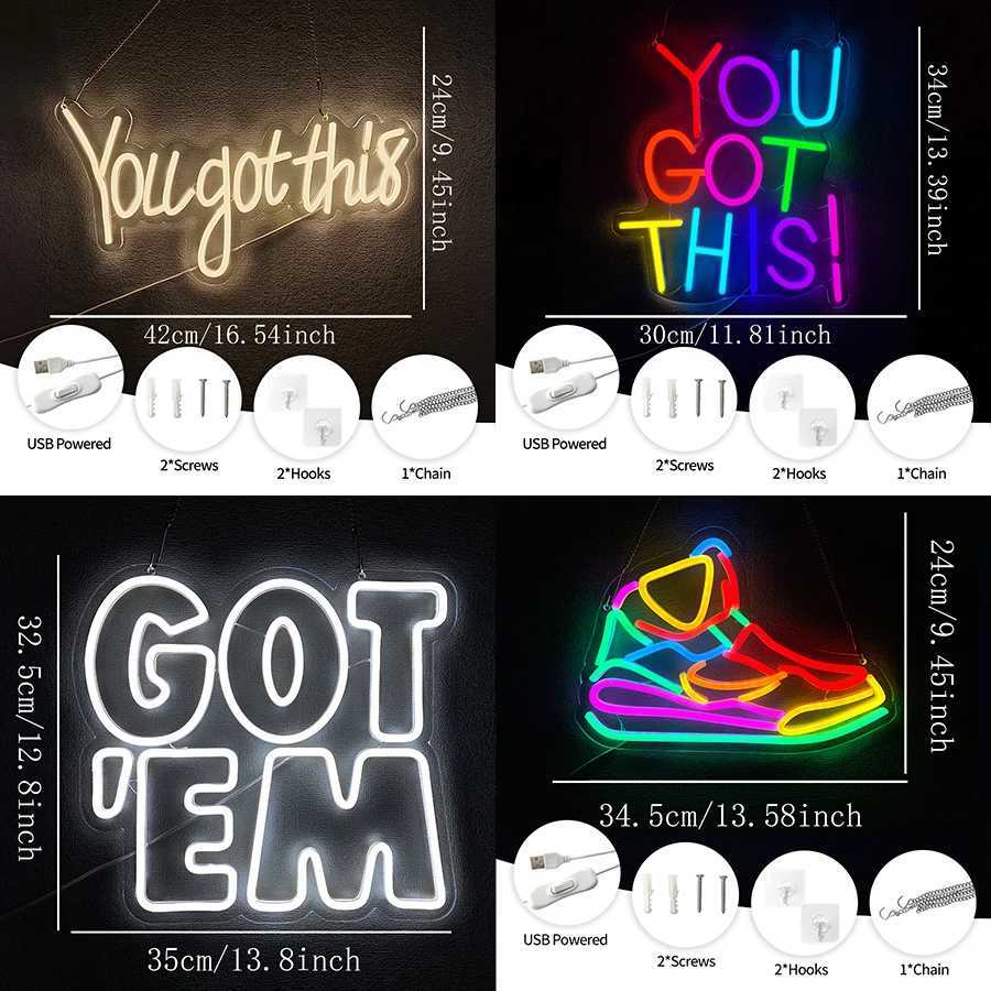 You got this Neon Signs for Wall Decor GOT EM Led Neon Light Wall Art Decor for wedding Valentines Day Home Party Decor XJ250602