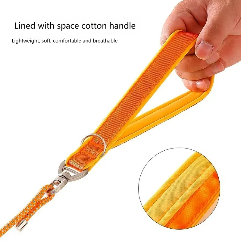 Competition-Grade P Rope Dog Leash with Anti-Suffocation & Anti-Escape Buckles - 500KG Tensile Strength Climbing Rope for Dog Training & Walking