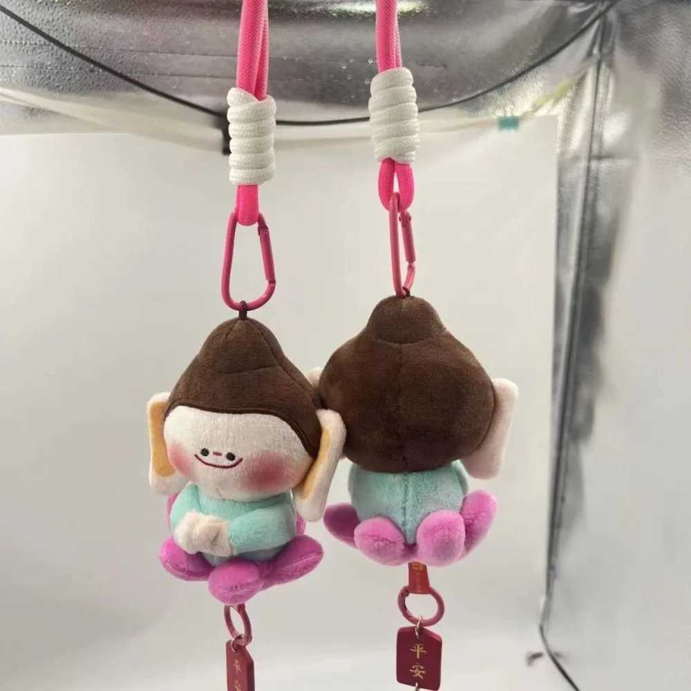Fashion Cartoon Stuffed Plush Keychain Pendant Gifts Toys Bag Decor Buddha Doll Toy Key Rings Hanging Ornaments XJ250602