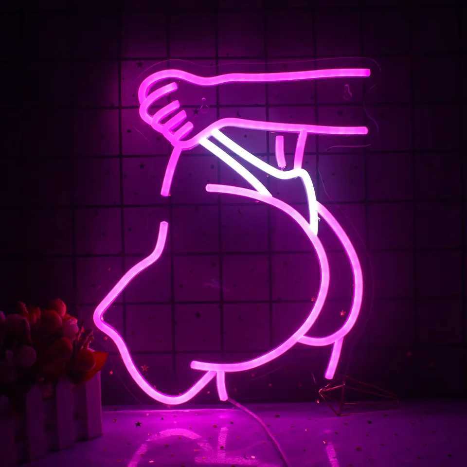 Sexy Woman Neon LED Sign Room Decoration USB Powered With Switch For Party Bar Bedroom Aesthetic Bedroom Wall Decor Lights XJ250602