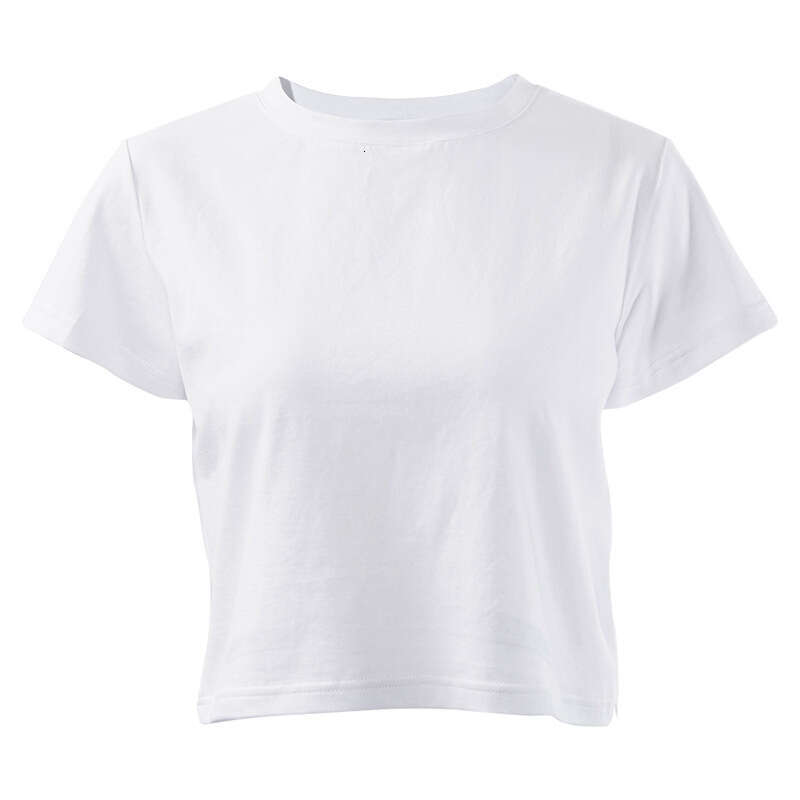 Fashion New Women's Clothing Summer Solid Color Breathable Versatile Short Sleeve Crop Top T-Shirt B5