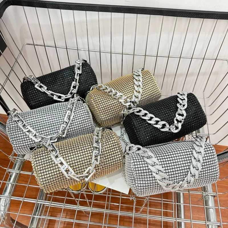Fashionable Rhinestone WomenS Bag Trendy And Personalized Color Diamond Chain Shoulder Bag All Diamond Crossbody Handbag Y250603