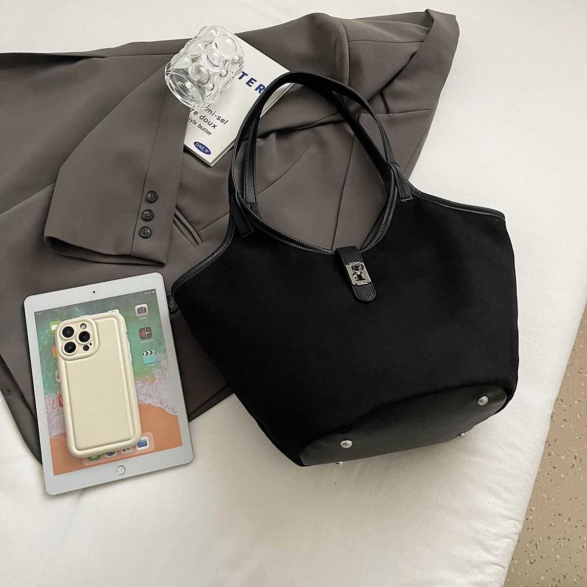 Suede Shoder Bag Fi Hobo Handbag Designer Top Handle Bag for Wen Work Shopping Travel Y251211