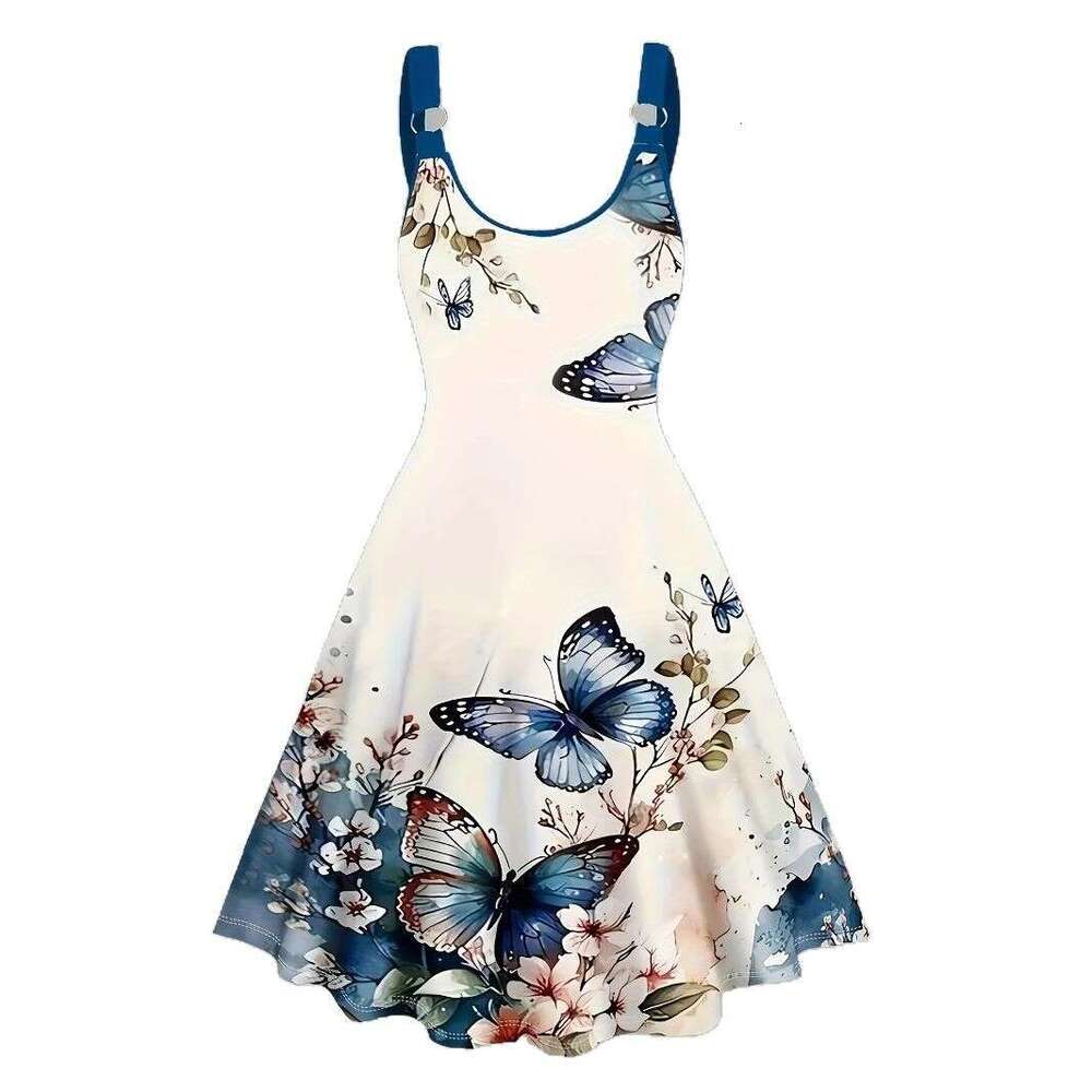 Maxi Dress Floral Dress Skirt Women Dresses Dresses Dresses for Woman Designer Womens 2025 Summer Sexy Three Dimensional Butterfly Printed Strap Dress