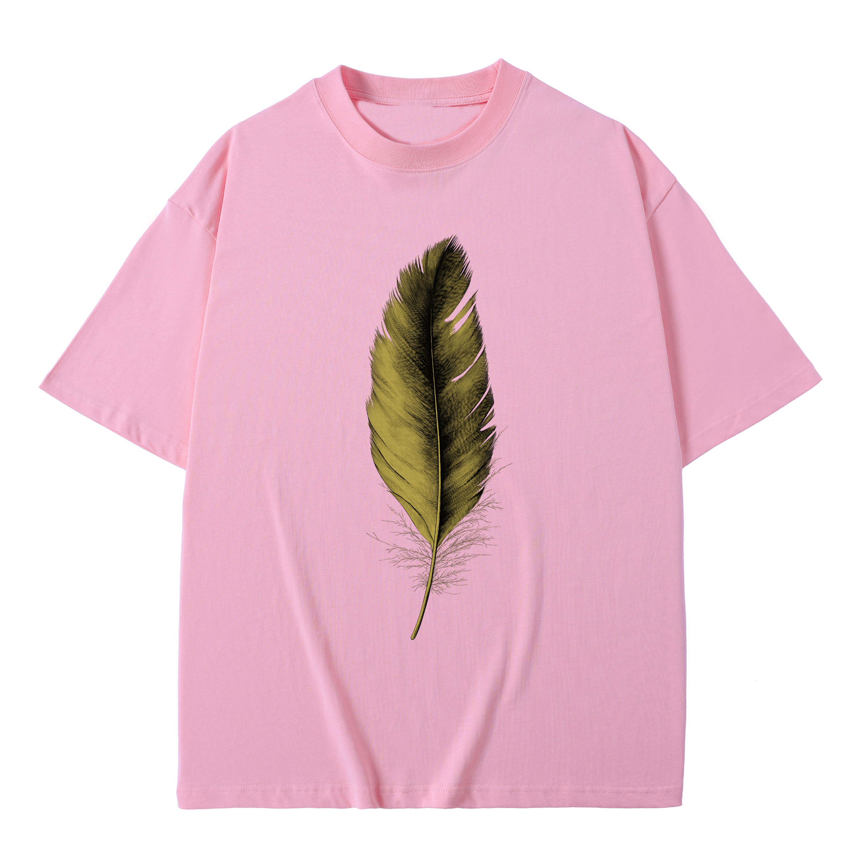 T-shirt men's top designer cotton T-shirt Golden Feather short sleeved clothing high-quality fashionable T-shirt BROADTRUE