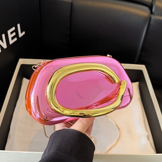 2025 New Round Box Clutch Evening Bag Designer Bag Mini Small Bag Hardware Retro Metal Handle Chain Crossbody Free Shipping Shoulder Bag Handbag