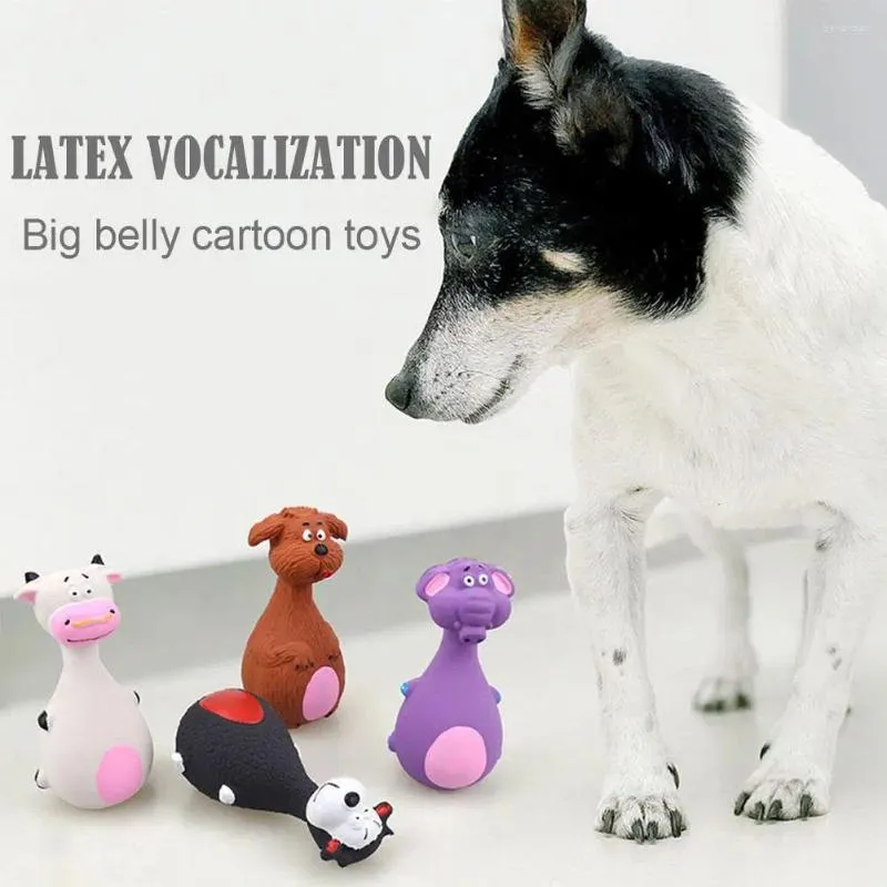 Sound Squeaky Dog Latex Toys Elephant Cow Animal Chew Pet Rubber Vocal For Small Medium Dogs Bite Resistant Interactive