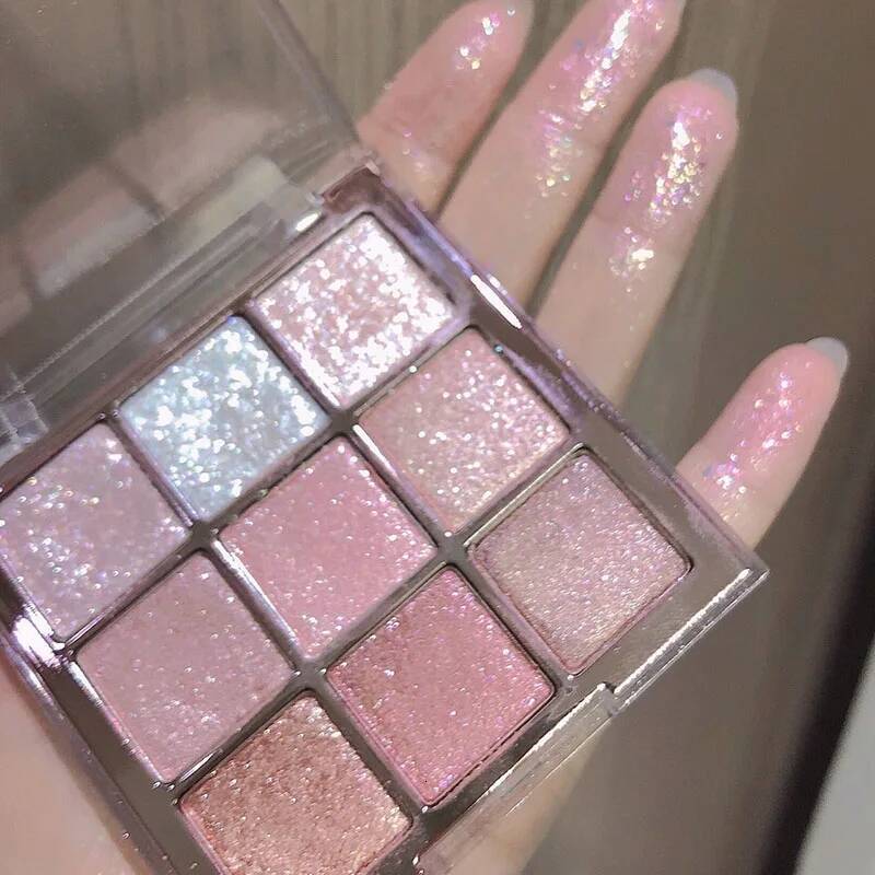 9-Color Eye Shadow Glitter Pearly Eyeshadow Nude Long Lasting Korean Charming Eyes Make Up Palette Cosmetics