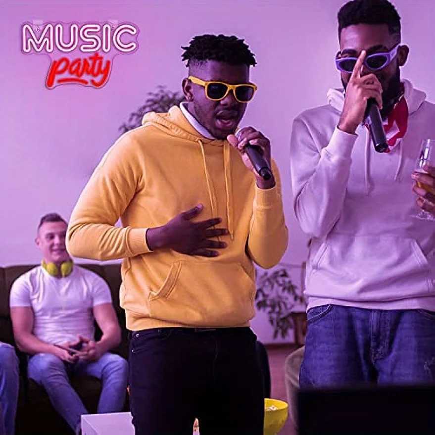 Music Party Neon Wall Light Studio Game Room Party Bar Wall Decoration USB-powered Music Style the Perfect Gift for FriendsXJ250602