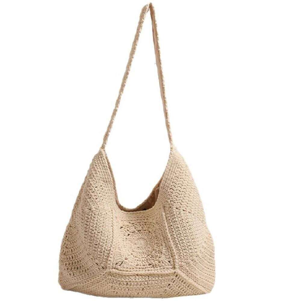 Women's Bags Designer Rope Crochet Tote Large Capacity Woven For Women Knitted Shoulder Bag Summer Travel Beach Bags Soft Shopper Purses NEW