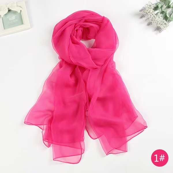K917 Ice silk scarf for women's new spring and summer scarf for summer sun protection large-size solid color chiffon shawl beach towel wholesale