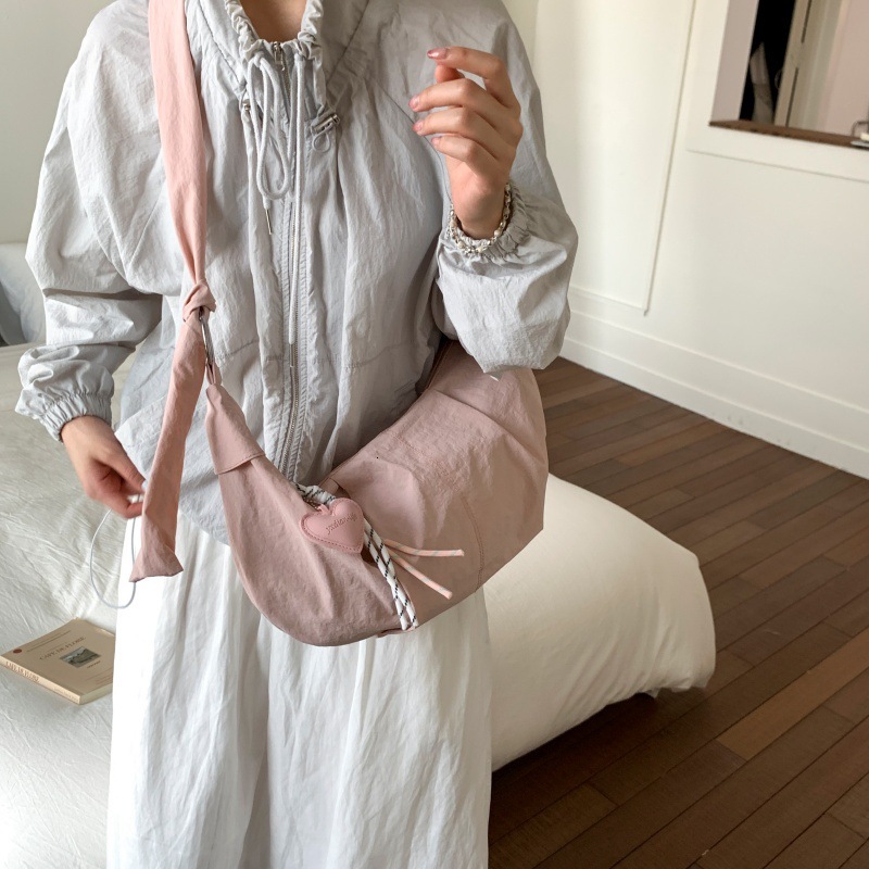 designer Nylon Dumpling Bag Large Capacity High-end 2025 New Korean Style Casual Crossbody Bag Simple Versatile Shoulder Bag for Women