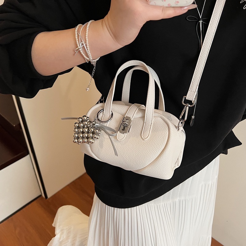 designer 2025 New Style Lychee Texture High-end Versatile Handbag Fashionable Simple Casual Commuter Shoulder Crossbody Bag