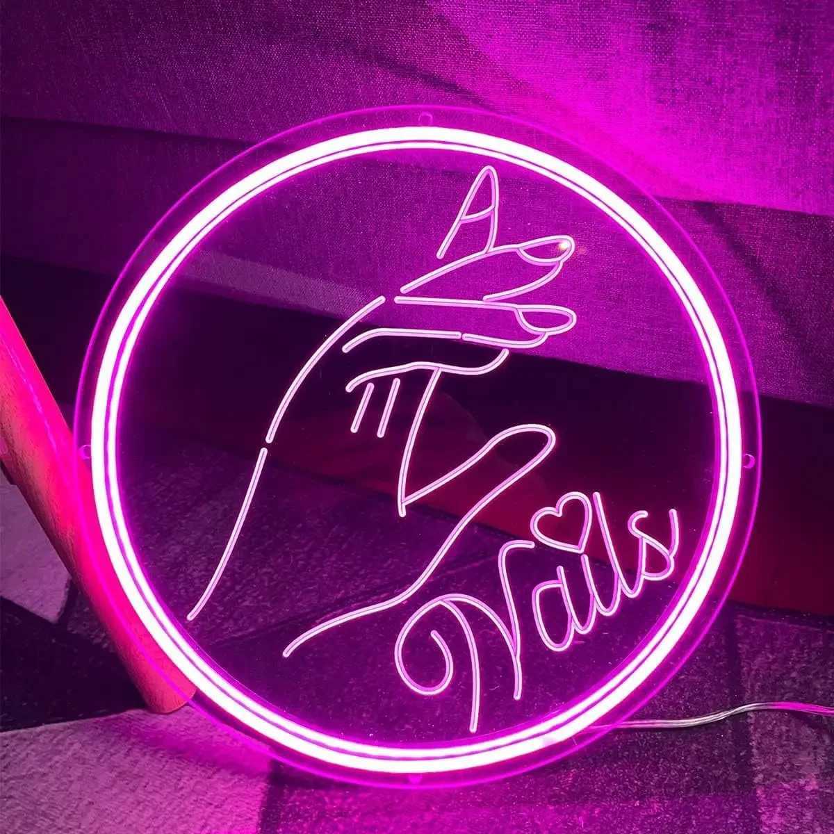 Nails Neon Sign Wall Decor Open Neon Light Sign Indoor Outdoor LED Night Light Commercial Wall Art Room Decor Birthday Gifts XJ250602