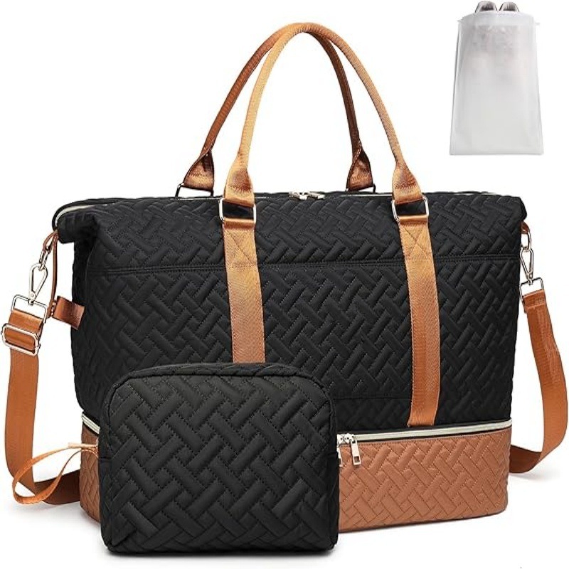 Fashion Trend Large Capacity Travel with Shoe Compartment, Dry and Wet Separation, Personalized Trolley Fiess Bag