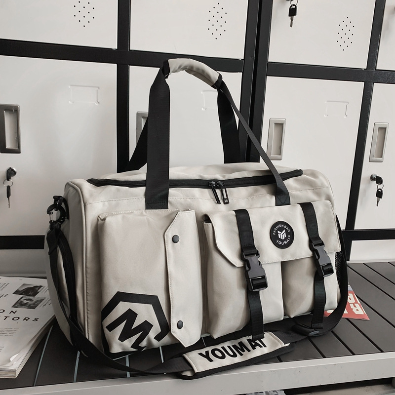 Outdoor Trendy Color-Block Multifunctional Travel Dry and Wet Separation, Fashionable Gym Bag with Shoe Compartment, Large Capacity Backpack