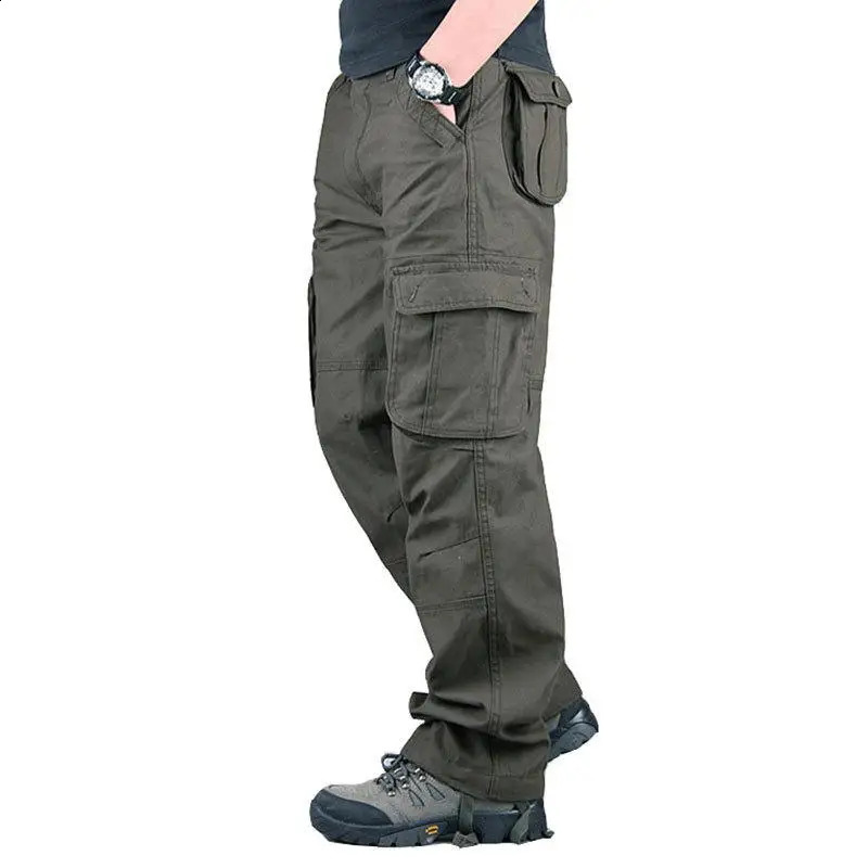 Tactical Cargo Pants Men Cotton Overalls Outdoor Work Trousers Big Size Mens Clothing Camo Hiking Pants 250528