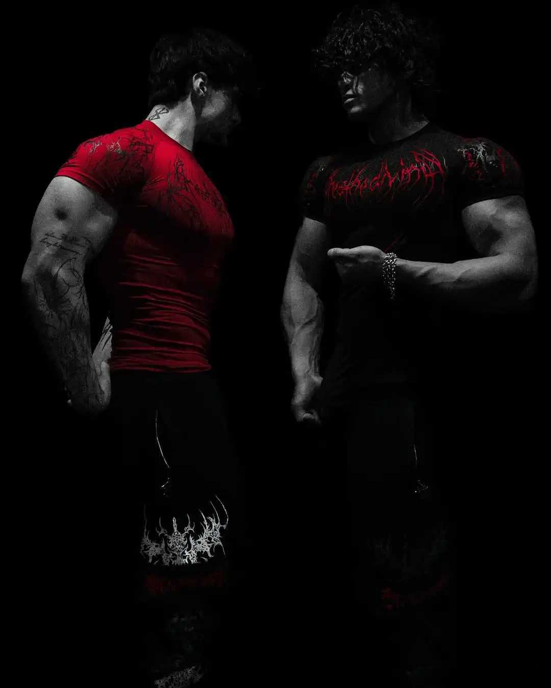 2025 New Breathedivinity Red Gothic Pattern Fitness Shirt Summer Breathable Quick Dry Fit Men Women Gym Sportswear Trendy Tee W250603