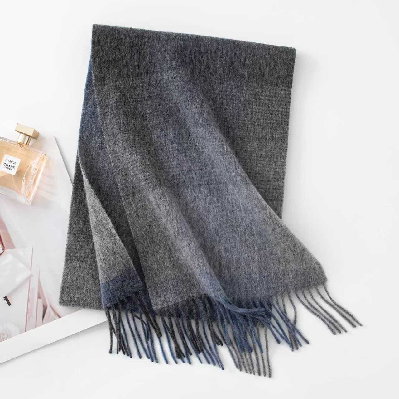FFFF wool scarf large shawl high-end all-match color matching scarf women's winter 2025 new Maillard cashmere scarf