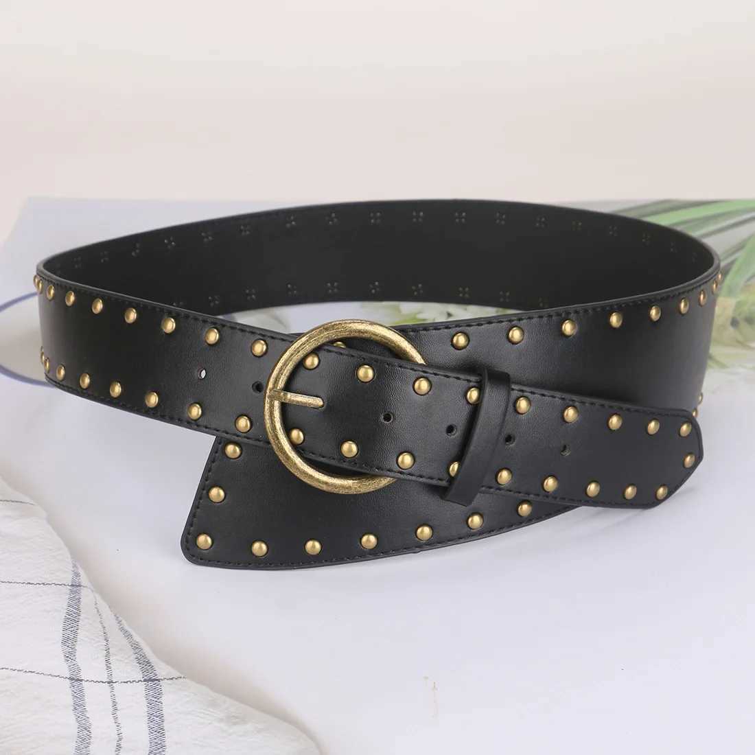 Ladies Rivet Pin Buckle Bronze Stud Buckle External Belts For Women Girdle Decorate Waist Corset Pung Cowgirl On Dress Coat XJ250602