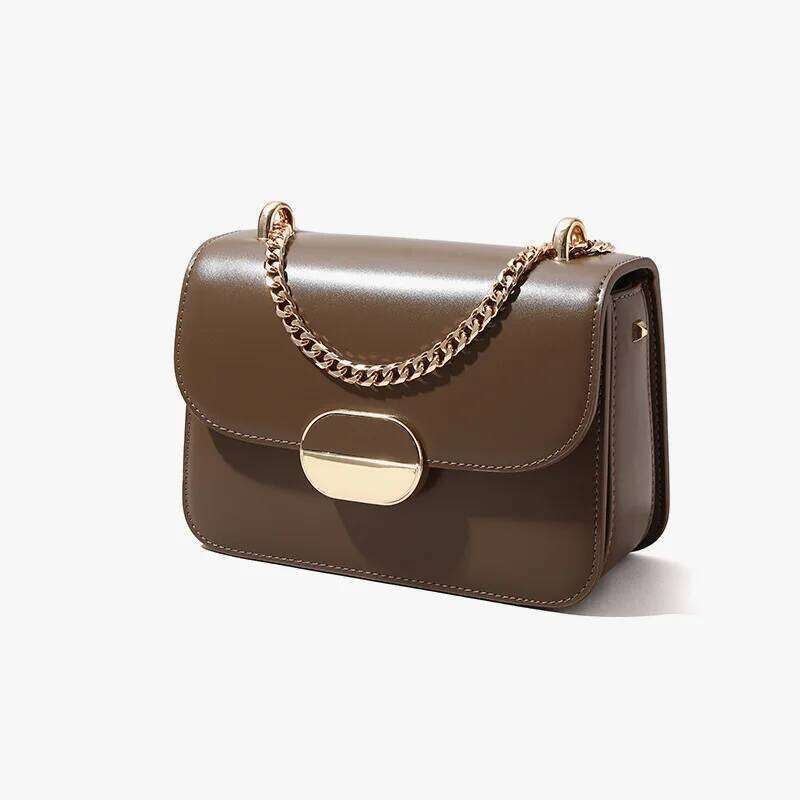 Genuine Leather Ladies Shoulder Underarm Bag Elegant Fashion Chain Sling Cowhide Women's Crossbody Bag